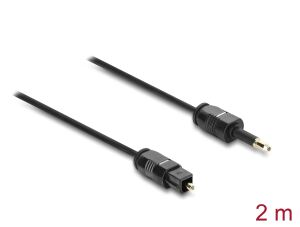 DELOCK TOSLINK Kabel mini 3,5mm St/St 2,2mm Durchm. 2m schw