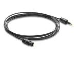 DELOCK TOSLINK Kabel mini 3,5mm St/St 2,2mm Durchm. 2m schw