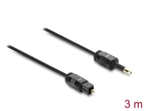 DELOCK TOSLINK Kabel mini 3,5mm St/St 2,2mm Durchm. 3m schw