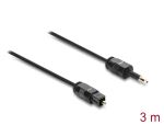 DELOCK TOSLINK Kabel mini 3,5mm St/St 2,2mm Durchm. 3m schw
