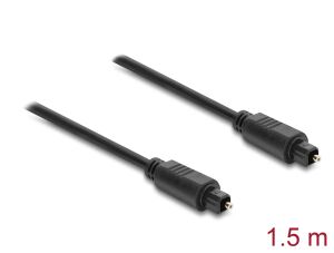 DELOCK TOSLINK Kabel St/St 4mm Durchm. 1,5m schwarz