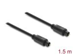 DELOCK TOSLINK Kabel St/St 4mm Durchm. 1,5m schwarz