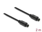 DELOCK TOSLINK Kabel St/St 4mm Durchm. 2m schwarz
