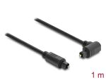 DELOCK TOSLINK Kabel St 90° gew/St gerade 4mm Durchm. 1m