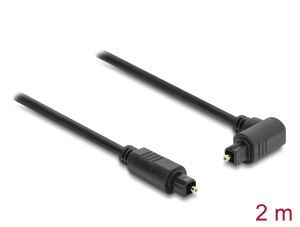 DELOCK TOSLINK Kabel St 90° gew/St gerade 4mm Durchm. 2m