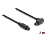 DELOCK TOSLINK Kabel St 90° gew/St gerade 4mm Durchm. 3m