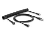 DELOCK magn. Spiralkabel USB-A 2.0 > Pogo 4Pin St,...