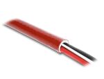 DELOCK Feuerfester Schutzschlauch silikonbesch. 3mx10mm rot