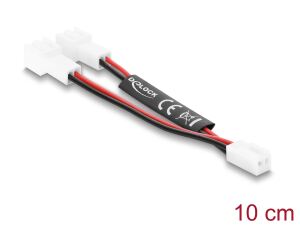 DELOCK Y-Lüfterkabel 1 x 2 Pin Bu > 2 x 2 Pin St 10cm