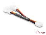 DELOCK Y-Lüfterkabel 1 x 3 Pin Bu > 2 x 3 Pin St 10cm