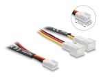 DELOCK Y-Lüfterkabel 1 x 3 Pin Bu > 2 x 3 Pin St 10cm