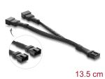 DELOCK Y-Lüfterkabel 1x 4Pin PWM Bu > 2x 4Pin PWM St 13,5cm