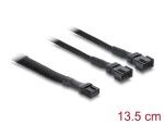 DELOCK Y-Lüfterkabel 1x 4Pin PWM Bu > 2x 4Pin PWM St 13,5cm