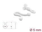 DELOCK Kabeldriller 5 mm Durchm. transparent, 100 Stück