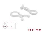 DELOCK Kabeldriller 11 mm Durchm. transparent, 100...