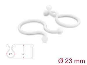 DELOCK Kabeldriller 23 mm transparent Durchm. 100 Stück