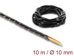 DELOCK Spiralschlauch 10 mm Durchmesser 10 m schwarz