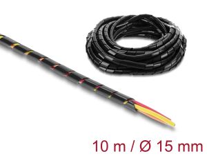 DELOCK Spiralschlauch 15 mm Durchmesser 10 m schwarz