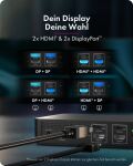 ICY BOX Heart Dock 2255 11-in-1 Notebook mit zwei 4K@60Hz Displays