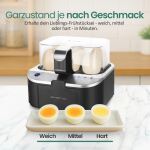 Emerio Eierkocher, 6 Eier, mehrsprachig, schwarz