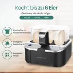 Emerio Eierkocher, 6 Eier, mehrsprachig, schwarz