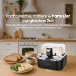 Emerio Eierkocher, 6 Eier, mehrsprachig, schwarz