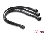 DELOCK Lüfterkabel Splitter 1x4Pin PWM Bu>St +2x4Pin St 30cm
