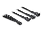 DELOCK Lüfterkabel Splitter 1x4Pin PWM Bu>St +2x4Pin St 30cm