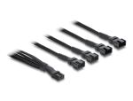 DELOCK Lüfterkabel Splitter 1x4Pin PWM Bu>St +3x4Pin St 40cm