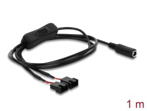 DELOCK Lüfterkabel DC Bu 5,5x2,1mm > 2x4Pin Lüfteranschl. St