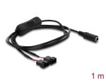 DELOCK Lüfterkabel DC Bu 5,5x2,1mm > 2x4Pin Lüfteranschl. St