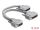 DeLOCK Adapter Y-Kabel Seriell RS-232 LFH D-Sub HD 60 Pin Stecker zu 2 x D-Sub 25 Stecker 0,3 m grau