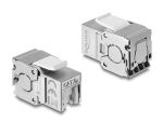 DeLOCK Keystone Modul RJ45 Buchse zu LSA Cat.6A geschirmt werkzeugfrei mit Staubschutzklappe