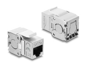 DeLOCK Keystone Modul RJ45 Buchse zu LSA Cat.6A geschirmt werkzeugfrei