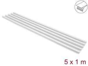 DELOCK Kabelkanal selbstkleb. 15x10mm Länge 1m 5er Pack weiß