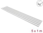 DELOCK Kabelkanal selbstkleb. 15x10mm Länge 1m 5er Pack weiß