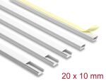 DELOCK Kabelkanal selbstkleb. 20x10mm Länge 1m 5er Pack weiß