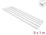 DELOCK Kabelkanal selbstkleb. 25x10mm Länge 1m 5er Pack weiß