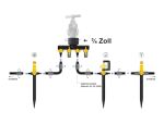 DELOCK Sprinklerstecker T-Form Set mit 90/180/360° Düsen