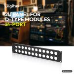 Digitus 2HE Rackblende für 24 x D-Type Module