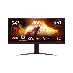 AOC G4 CU34G4ZCA Computerbildschirm 86,4 cm (34") 3440 x 1440 Pixel Wide Quad HD Schwarz, Rot