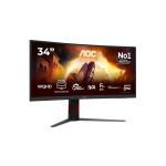 AOC G4 CU34G4ZCA Computerbildschirm 86,4 cm (34") 3440 x 1440 Pixel Wide Quad HD Schwarz, Rot