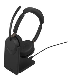 JABRA Evolve3 65 UC stereo schwarz On-Ear/kabellos/USB-C/Ladestation