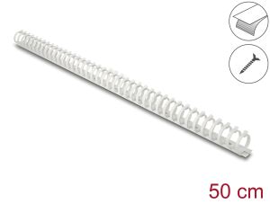 DeLOCK Kabelkanal Flexibel selbstklebend schraubbar 25 x 26 mm - Länge 50 cm grau