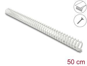DeLOCK Kabelkanal Flexibel selbstklebend schraubbar 34 x 35 mm - Länge 50 cm grau
