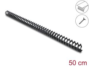 DeLOCK Kabelkanal Flexibel selbstklebend schraubbar 25 x 26 mm - Länge 50 cm schwarz