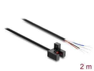 DELOCK Gabellichtschranke 5mm Typ F PNP L/D umschaltbar 2m
