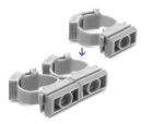 DELOCK Kabelschlauchhalter Verschlussclip 20mm 100St grau