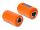 DeLOCK Adapter Kupplung RJ45 Buchse zu Buchse Cat.6A geschirmt mit Überspannungsschutz rund orange