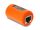 DeLOCK Adapter Kupplung RJ45 Buchse zu Buchse Cat.6A geschirmt mit Überspannungsschutz rund orange
